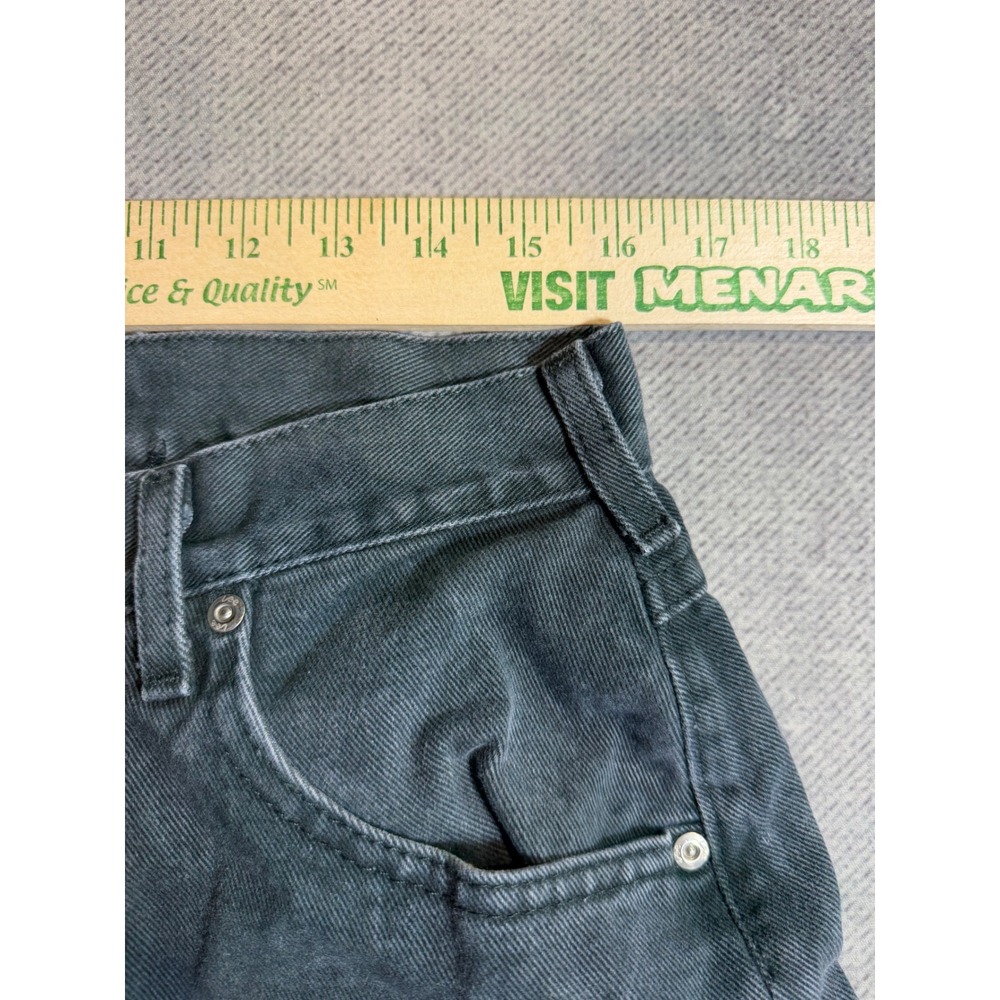 Vintage Lee Riveted High Waisted Relaxed Tapered Jeans Faded Black Denim 32x31 - Picture 6 of 9